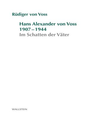 cover image of Hans-Alexander von Voss 1907-1944
